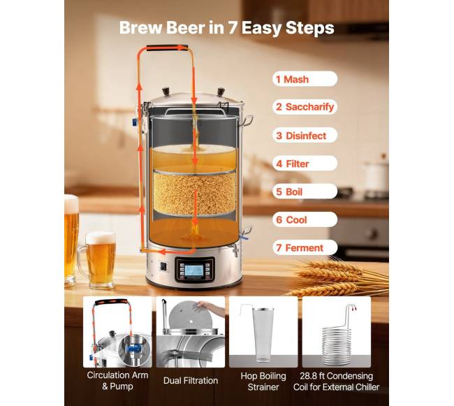 Elektrinė alaus gamybos sistema, 60 l talpa, 3000W2