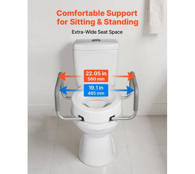 Aukštinta tualeto sėdynė su rankenomis4