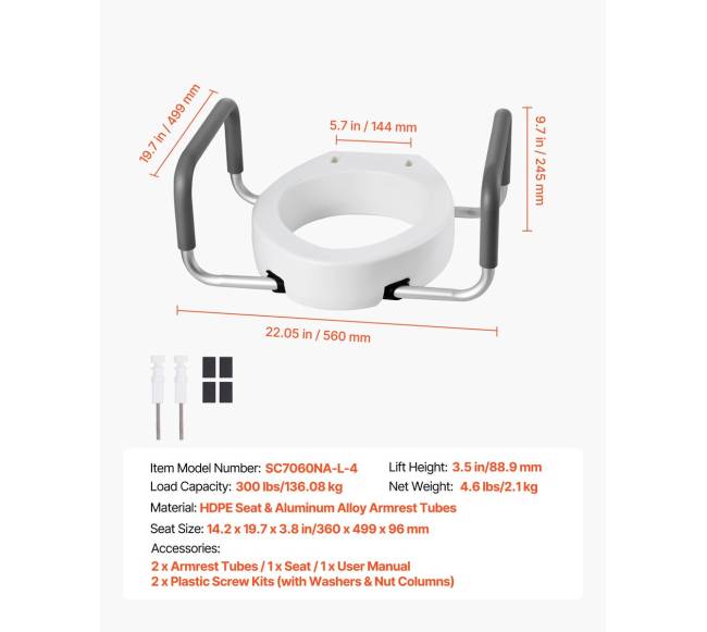 Aukštinta tualeto sėdynė su rankenomis6