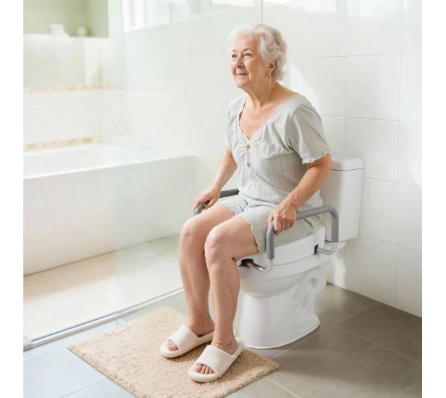 Aukštinta tualeto sėdynė su rankenomis7
