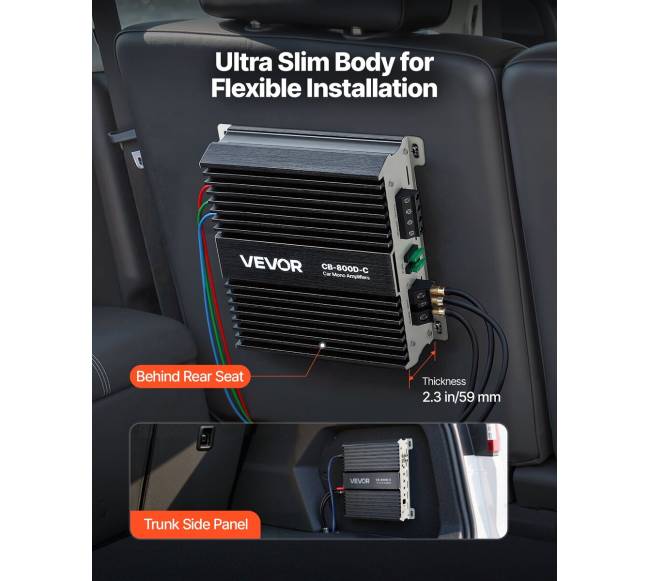 Automobilinis mono stiprintuvas 800W RMS4