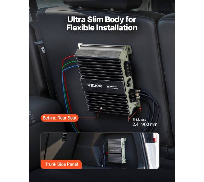 Automobilio vieno kanalo stiprintuvas 400 W4