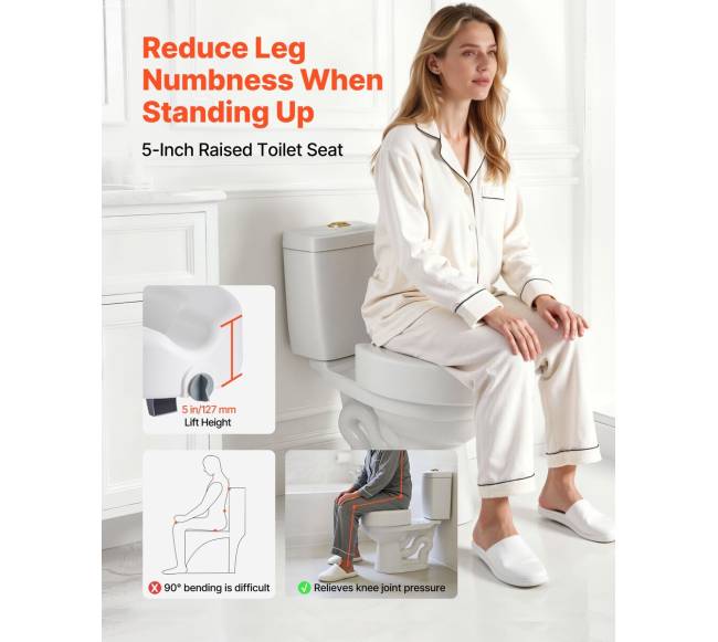 Paaukštinta tualeto sėdynė, 158,8 kg, 127 mm1