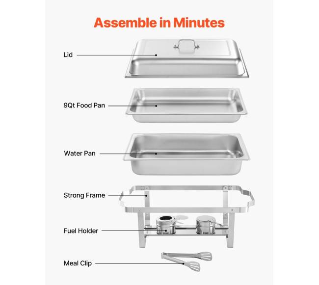 Stačiakampis maisto šildytuvas, 9.91L, 6 vnt.6