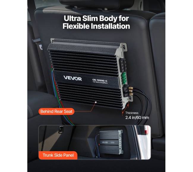 Monoblokinis automobilinis stiprintuvas 1200W4