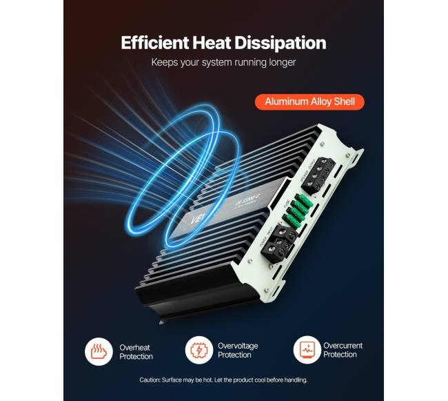 Monoblokinis automobilinis stiprintuvas 1200W5