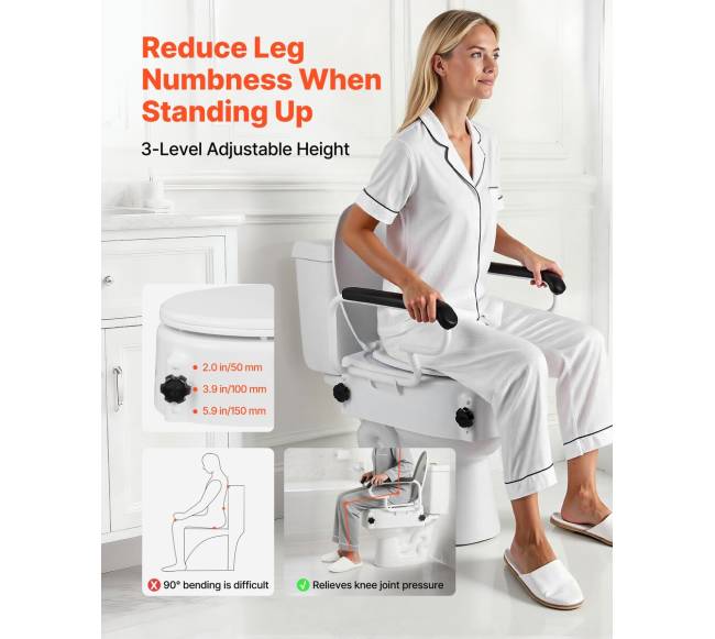 Pakeliama tualeto sėdynė su porankiais1