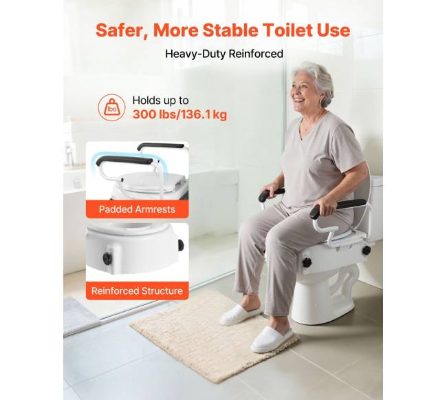 Pakeliama tualeto sėdynė su porankiais3