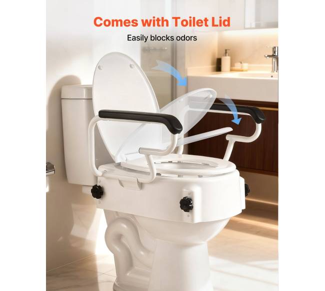 Pakeliama tualeto sėdynė su porankiais5