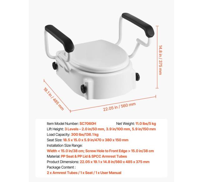 Pakeliama tualeto sėdynė su porankiais6