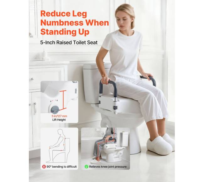 Tualeto paaukštinimas su atramomis, 136 kg apkrova1