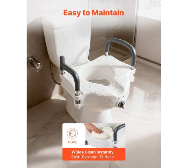 Tualeto paaukštinimas su atramomis, 136 kg apkrova5