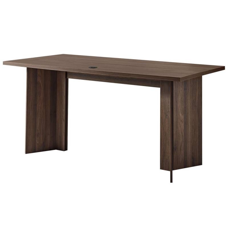 modernus 160 cm vykdomasis stalas su kabelių anga0