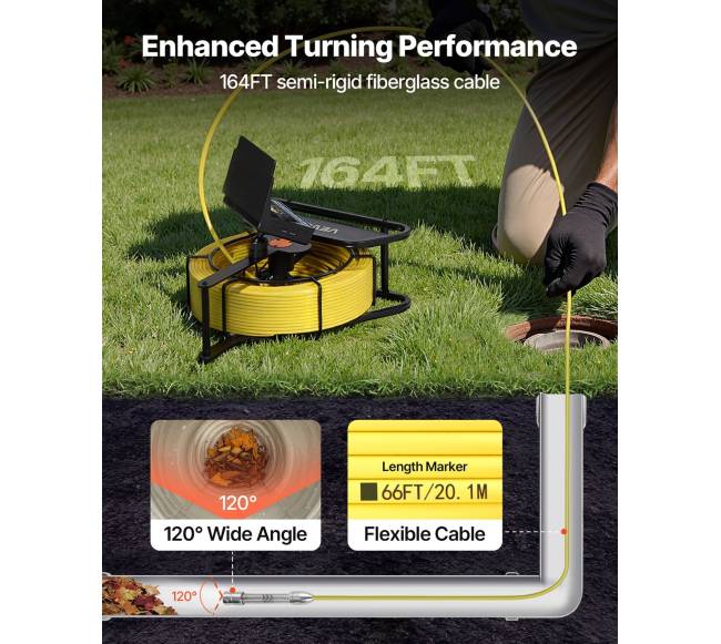 Vandentiekio kameros inspektavimo sistema 50 m3