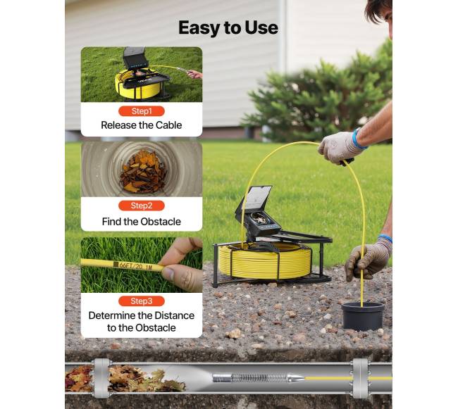 Kanalizacijos kamera su 30m ilgio kabeliu5