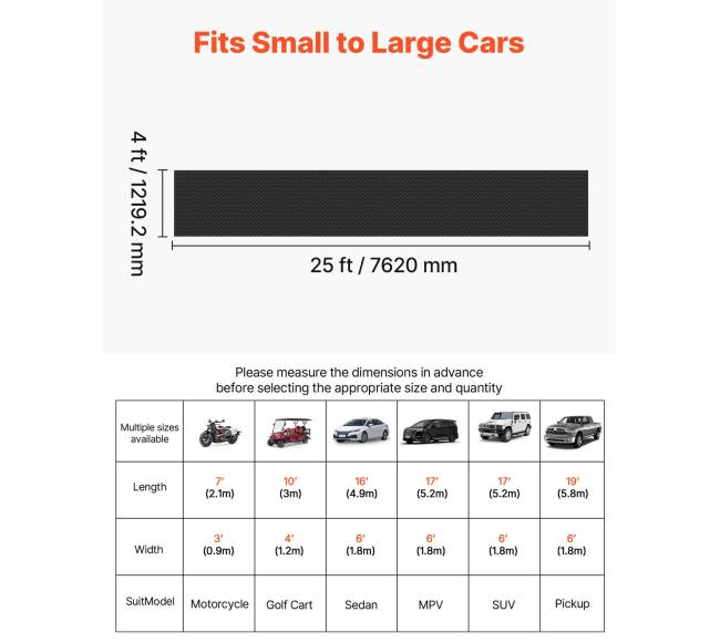 Garažo grindų kilimėlis 1,22 x 7,62 m ne slydžiui1
