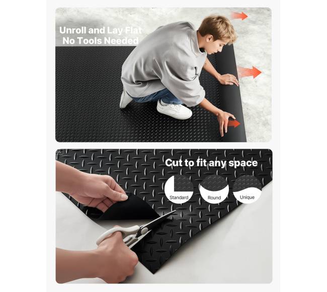 Garažo grindų kilimėlis 1,22 x 7,62 m ne slydžiui5