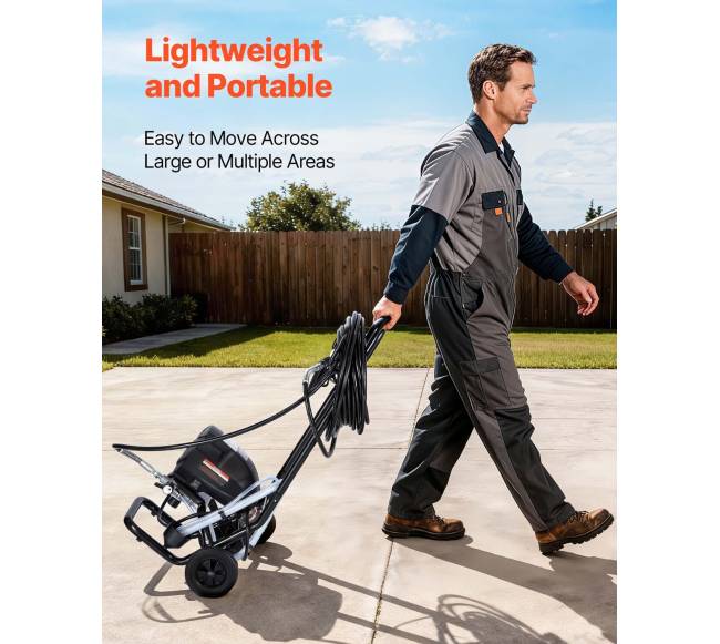 Elektrinis oro nespaudžiamas dažymo purkštuvas su vežimėliu6