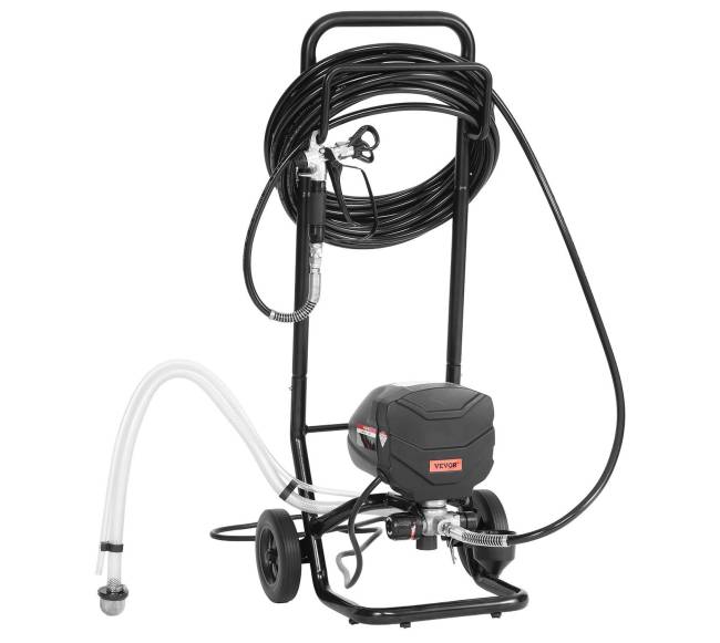 Elektrinis oro nespaudžiamas dažymo purkštuvas su vežimėliu9