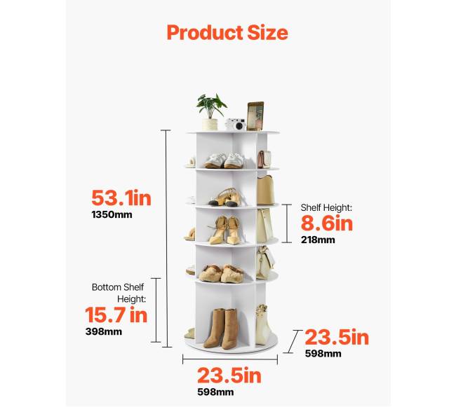 5 aukštų besisukanti batų lentyna2