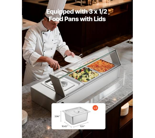 Elektrinis maisto šildytuvas su stiklo dangčiu2