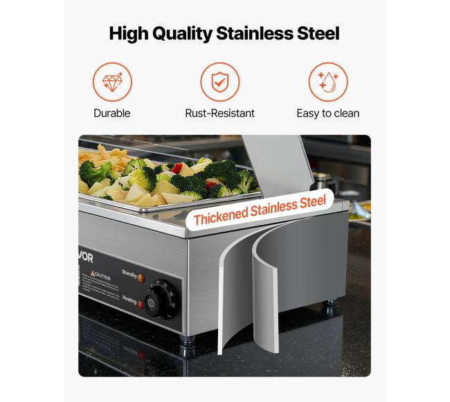 Elektrinis maisto šildytuvas su stiklo dangčiu4