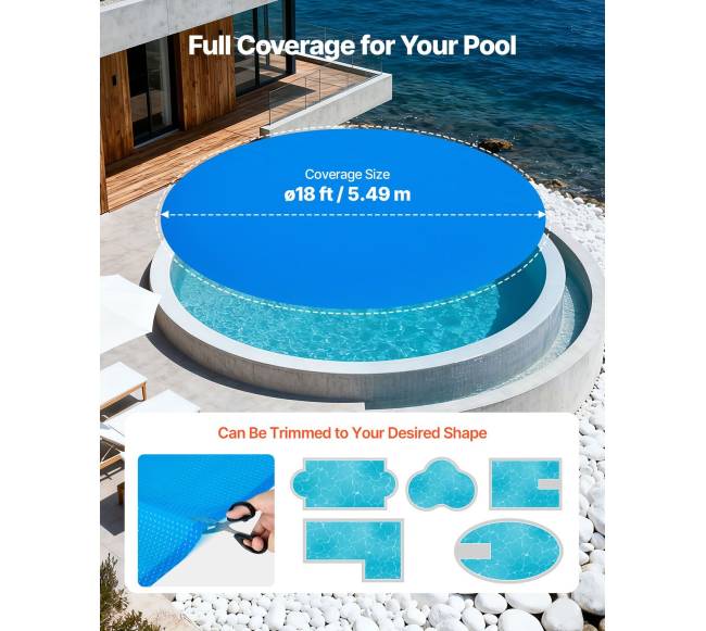 Apvalus 5.49m baseino saulės dangtis1