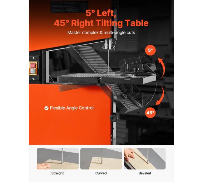 Medžio apdirbimo juostinis pjūklas, 229 mm2