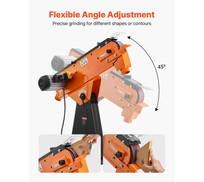 76 mm juostinis šlifuoklis su reguliuojamu kampu3