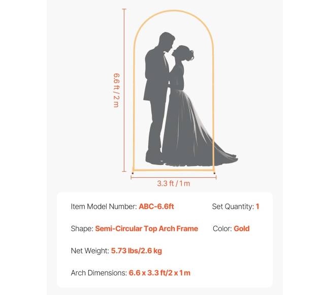 Auksinė arkos stovą 2 x 1 m dekoravimui6
