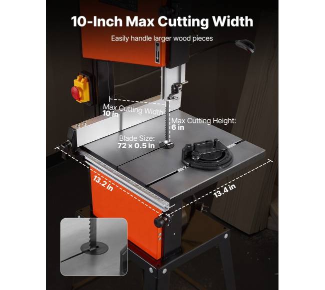 Juostinė pjovimo staklė su stovu, 254 mm3