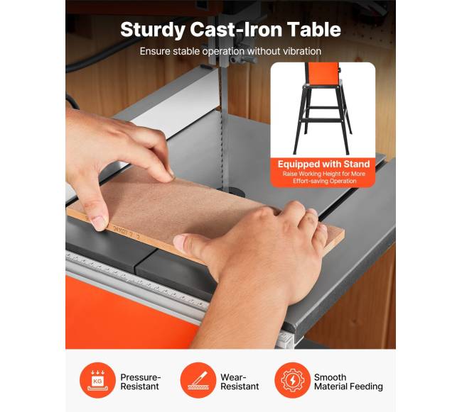 Juostinė pjovimo staklė su stovu, 254 mm5