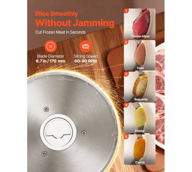 Mėsos pjaustyklė su 180W varikliu2