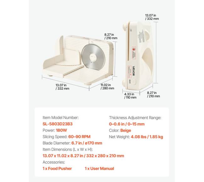 Mėsos pjaustyklė su 180W varikliu6