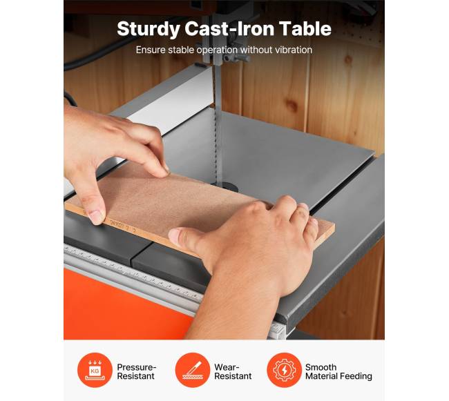 Medžio pjovimo juostinis pjūklas su dviejų greičių ir 373 W varikliu5