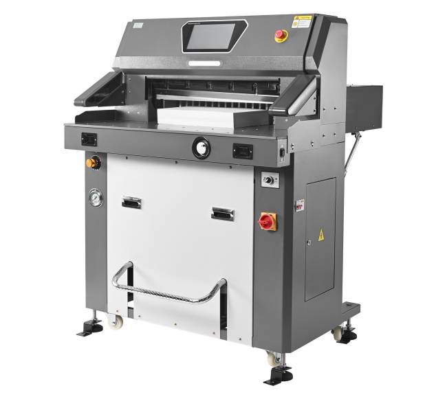 Elektrinė hidraulinė popieriaus pjaustyklė, 660 mm pločio0