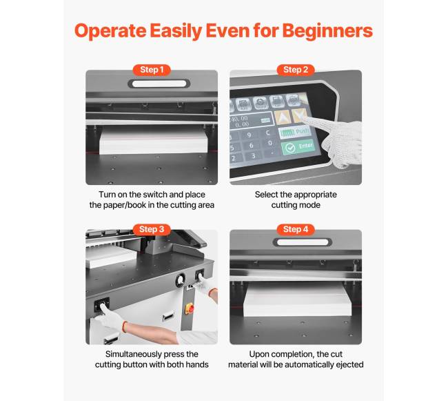 Elektrinė hidraulinė popieriaus pjaustyklė, 660 mm pločio5