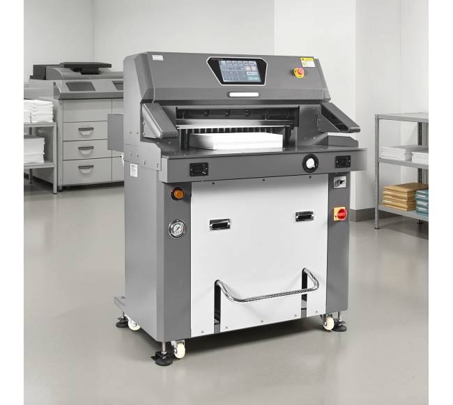 Elektrinė hidraulinė popieriaus pjaustyklė, 660 mm pločio7
