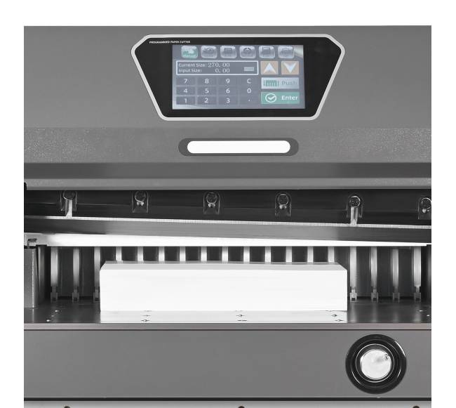 Elektrinė hidraulinė popieriaus pjaustyklė, 660 mm pločio10