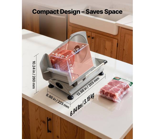 Elektrinė mėsos pjaustyklė su 170 mm ašmenimis6