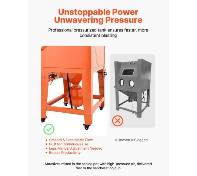 Smėliavimo spinta su slėginiu baku ir ratukais2