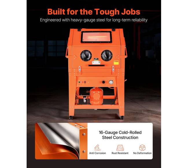 Smėliavimo spinta su slėginiu baku ir ratukais5