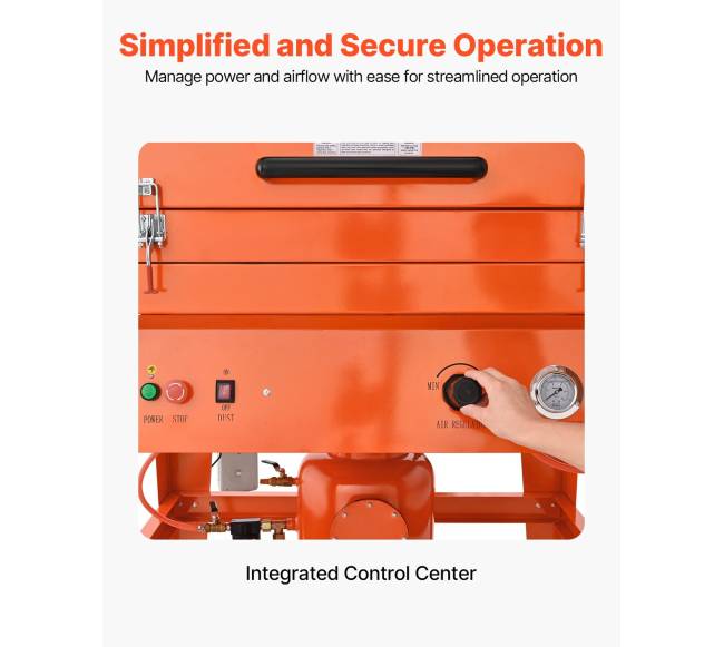 Smėliavimo spinta su slėginiu baku ir ratukais6