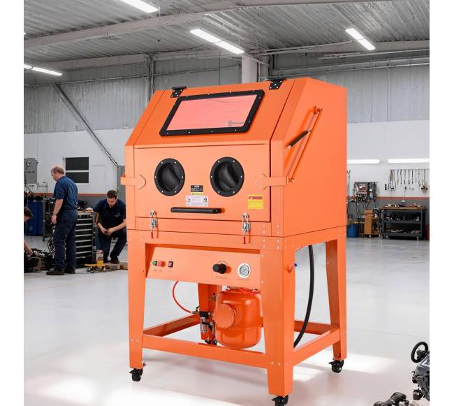 Smėliavimo spinta su slėginiu baku ir ratukais7