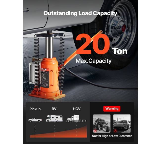 Hidraulinis oro butelio domkratas 20 tonų1