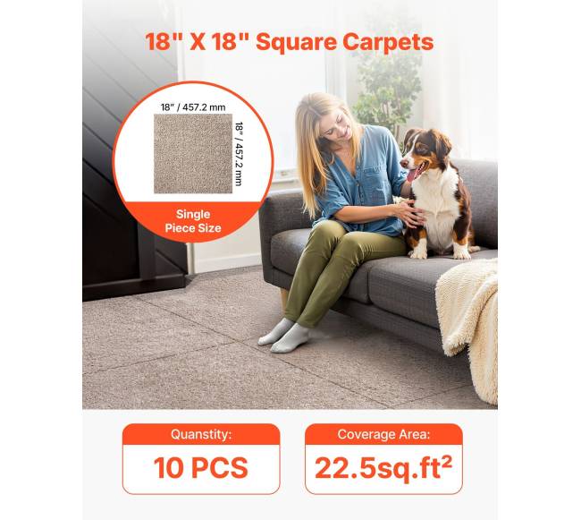 Šviesiai rudos kiliminės plytelės 457 mm, 10 vnt.1