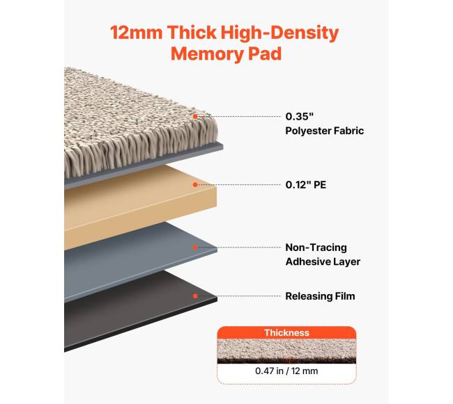 Šviesiai rudos kiliminės plytelės 457 mm, 10 vnt.2