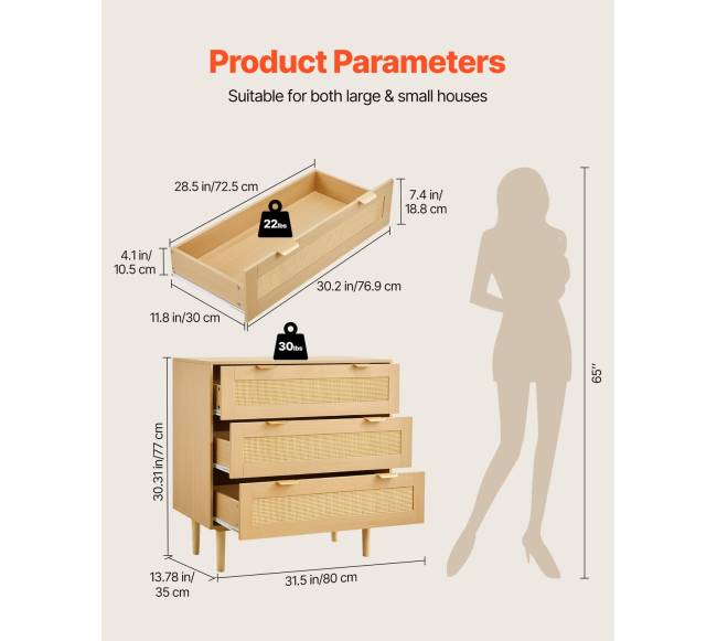 3 stalčių ratanų komoda2
