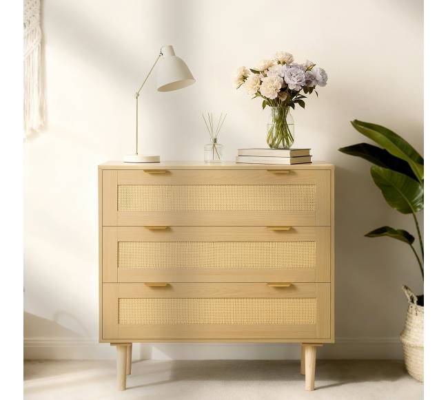 3 stalčių ratanų komoda7