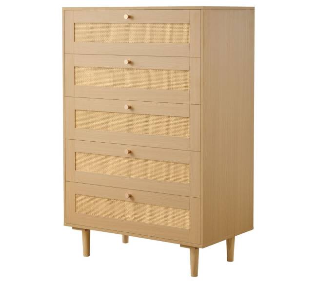 Penkių stalčių pintinė komoda miegamajam10